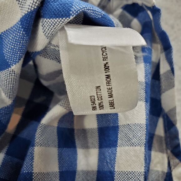 Gap Shirt Men XL Blue Check Casual Long Sleeve Original Fit Collared Button Down - Picture 6 of 11